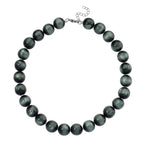 Simuliertes flexibles grünes Katzenauge Armband und 45+5cm Halskette