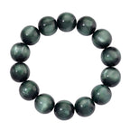 Simuliertes flexibles grünes Katzenauge Armband und 45+5cm Halskette