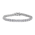 D'Joy Moissanit Armband ca. 18.5 cm 925 Silber Platiniert ca. 13,63 ct.