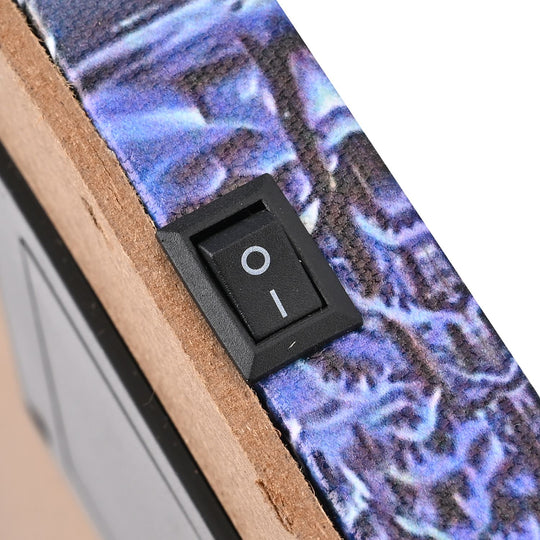 Winterdruck auf Leinwand mit LED- und Glasfaserlicht, 30x40 cm, 3AA (nicht inkl.), Zug