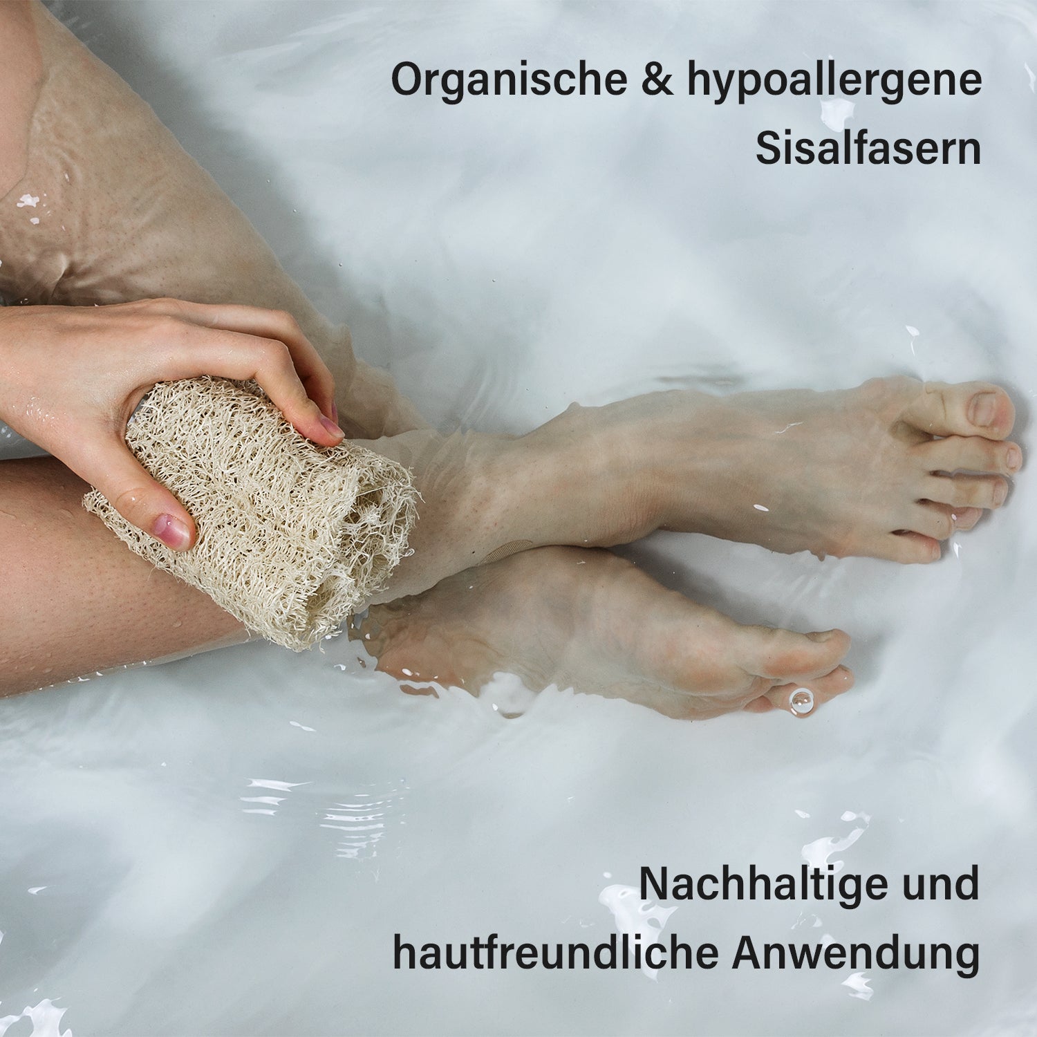 6-tlg Öko-Badeset: Sisalschwamm, Holzfußfeile, Luffaschwamm, Netzschwamm 29x27x5.5cm
