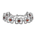 Roter Granat Armband ca. 19 cm Edelstahl ca. 3.70 ct