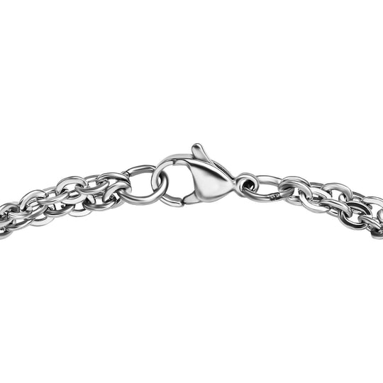 Roter Granat Armband ca. 19 cm Edelstahl ca. 3.70 ct