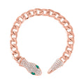Glas, Weißer Kristall Armband ca. 26.75 cm  Std Rose