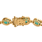 Smaragd-Triplette-Quarz Armband ca. 20 cm 925 Silber vergoldet ca. 26.42 ct