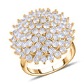 Weißer Zirkonia Ring, (Größe 16.00), goldfarben, ca. 4.00 ct