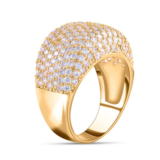Weißer Zirkonia Ring, , goldfarben, ca. 2.00 ct