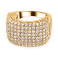 Weißer Zirkonia Ring, (Größe 16.00), ca. 3.00 ct, goldfarben 3.00 ct