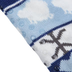 2er-Set - 2 Paar rutschfeste Haus Socken mit warmem Sherpa Futter, Einheitsgröße Weihnachtsmotiv