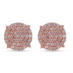 Natürliche, rosa Diamant-Ohrstecker, I1-I2, 375 roségold ca. 0,25 ct
