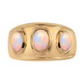 Natürlicher Äthiopischer Opal 3 Stein Ring 925 Silber vergoldet (Größe 20.00) ca. 1,25 ct