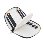 Schmuck Organizer mit besticktem Muster, Schwarz