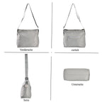 PASSAGE - Crossbody Handtasche mit Nylonfutter und RFID Schutz, 112cm Schultergurt, 27x14.5x23 cm, hell Grün
