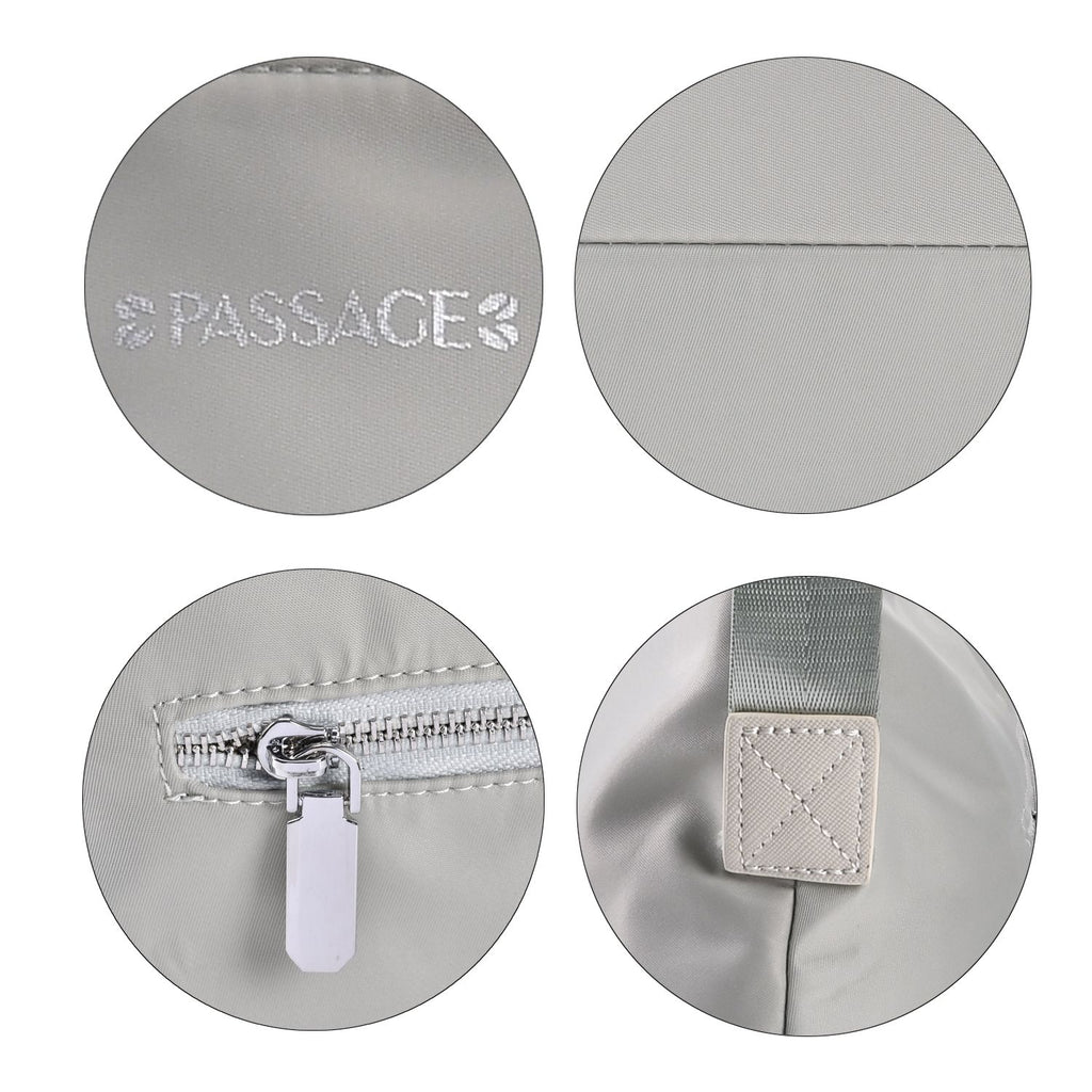 PASSAGE - Crossbody Handtasche mit Nylonfutter und RFID Schutz, 112cm Schultergurt, 27x14.5x23 cm, hell Grün