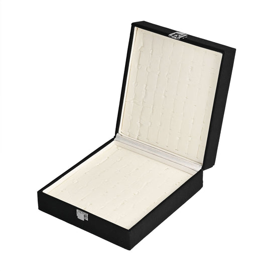 Exklusive Zweiseitige Ringbox mit Schloss, Stilvoller Organizer für 98 Ringe, 22x19x7cm, rot