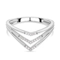 Weißer Diamant Ring, 925 Silber platiniert (Größe 21.00) ca. 0.10 ct
