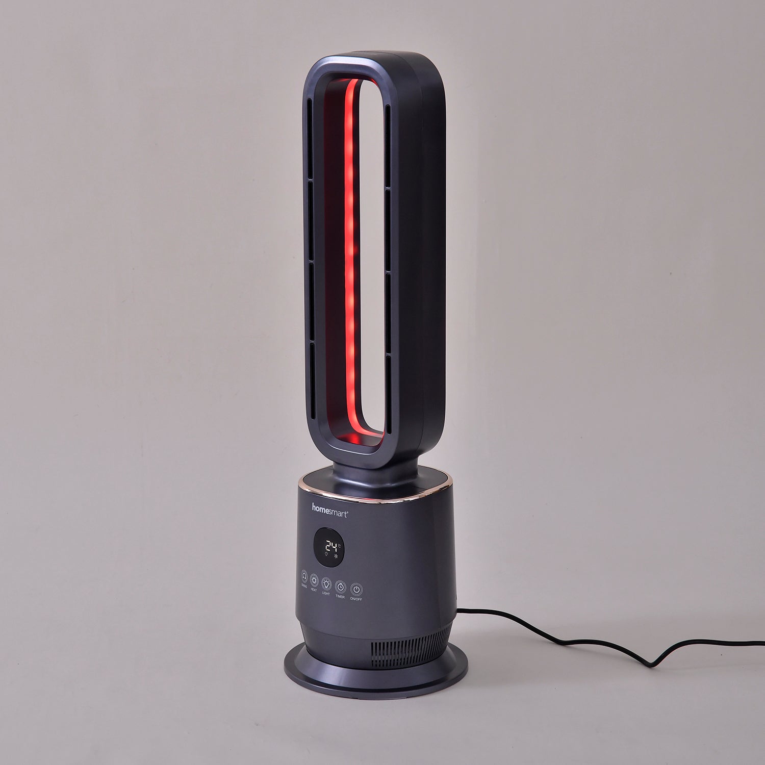 Homesmart - Multifunktionaler Ventilator mit LED-Licht und Wärmefunktion, 1000/2000W