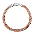 Italienisches 925 Silber rosévergoldet Kette, ca. 50 cm, ca. 46,98g