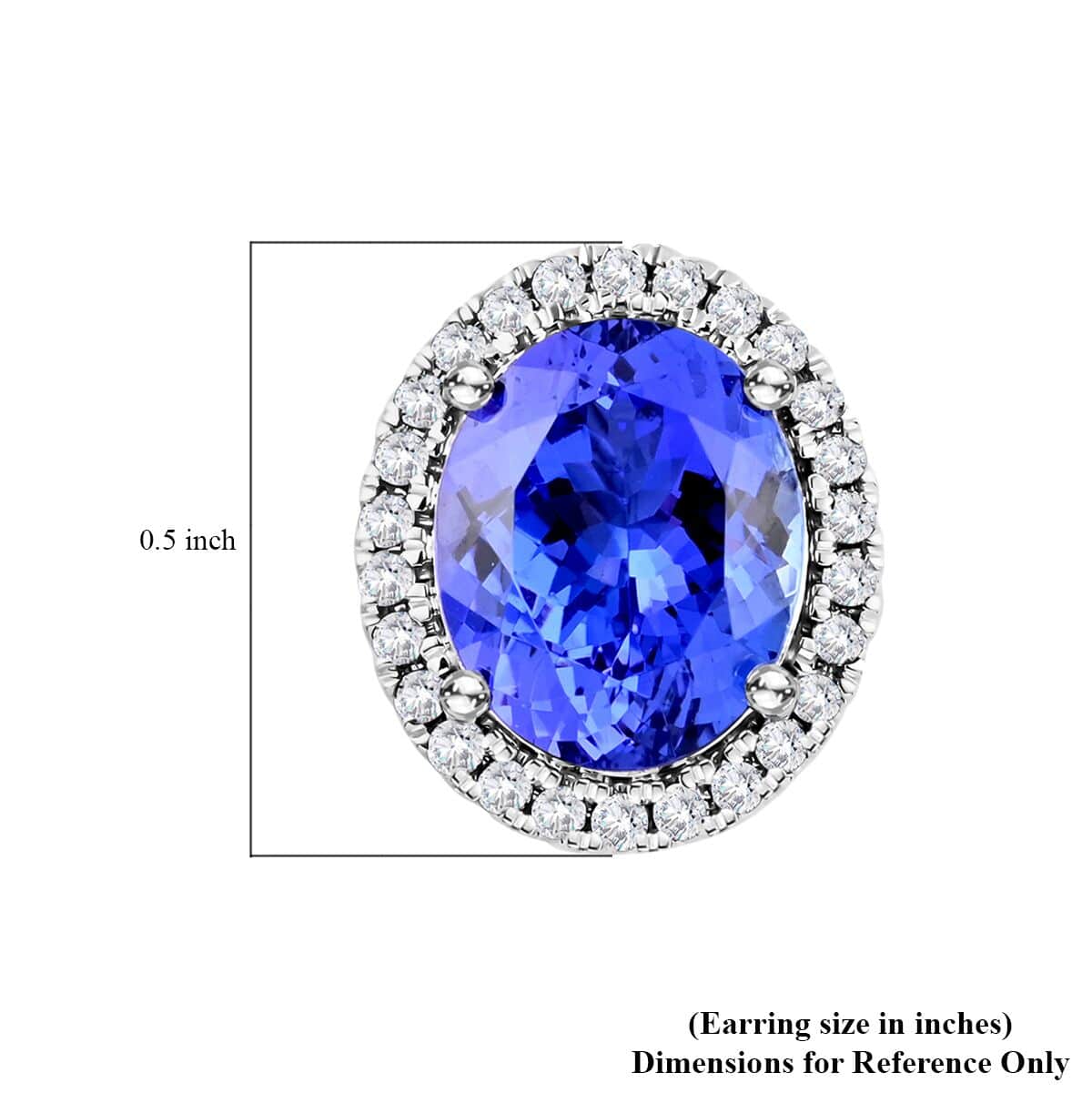 LUXORO AAA Tansanit, Weißer Diamant AGI zertifiziert Ohrringe 585 Gold ca. 3.75 ct