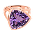 AAA Rose De France Amethyst Ring, 925 Silber rosévergoldet (Größe 17.00) ca. 10.48 ct
