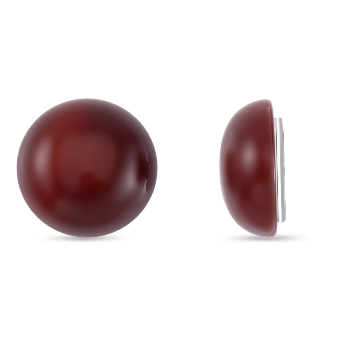 Rosenquarz, Roter Achat Ohrringe, gelbfarben ca. 6.00 ct