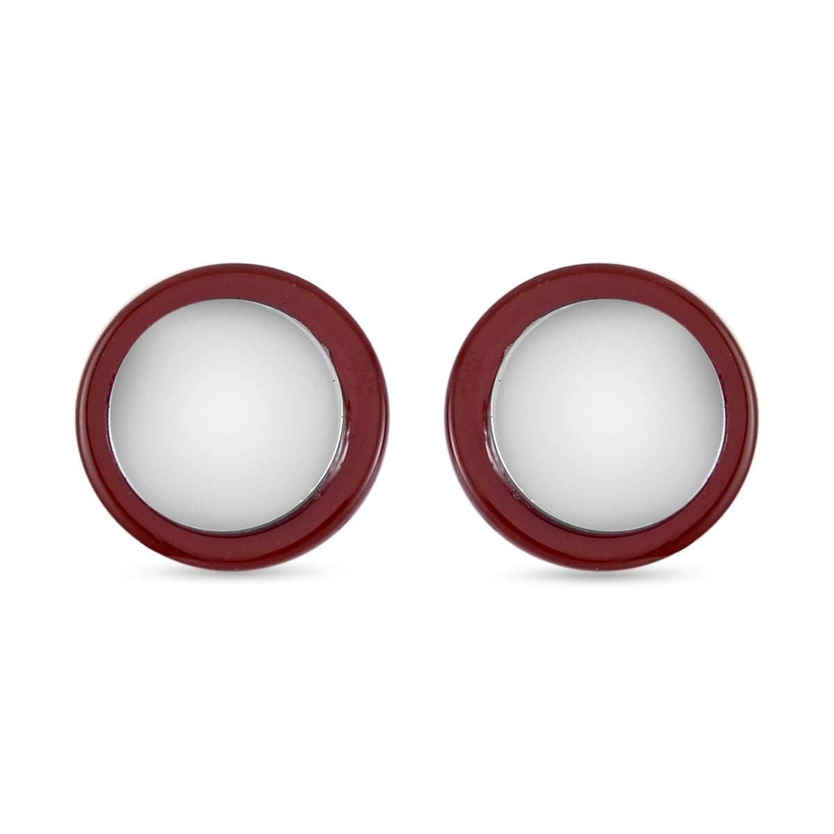 Rosenquarz, Roter Achat Ohrringe, gelbfarben ca. 6.00 ct