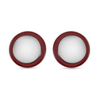 Rosenquarz, Roter Achat Ohrringe, gelbfarben ca. 6.00 ct