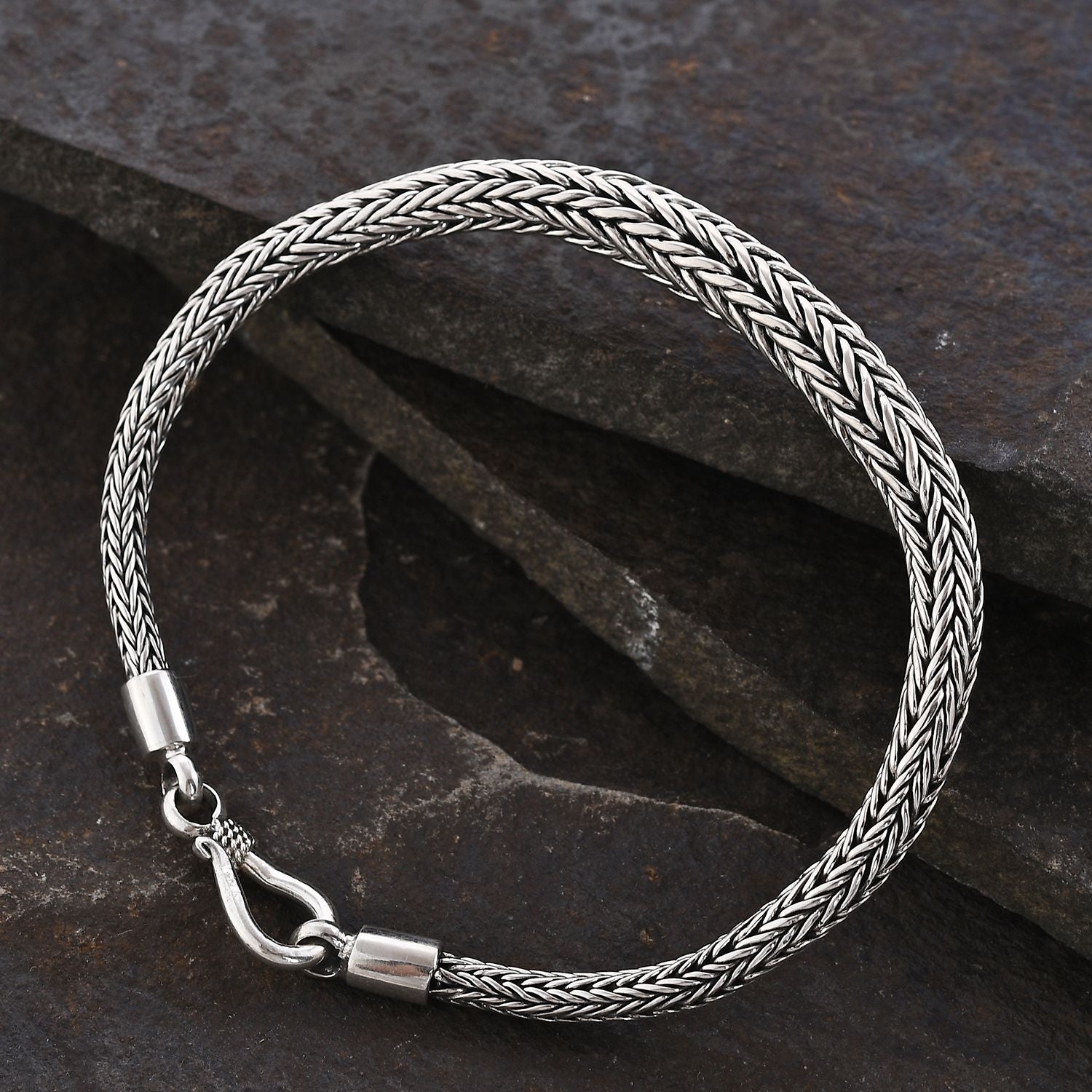 Royal Bali Kollektion - 925 Silber, Tulang Naga Armband ca. 19 cm ca. 18,62g