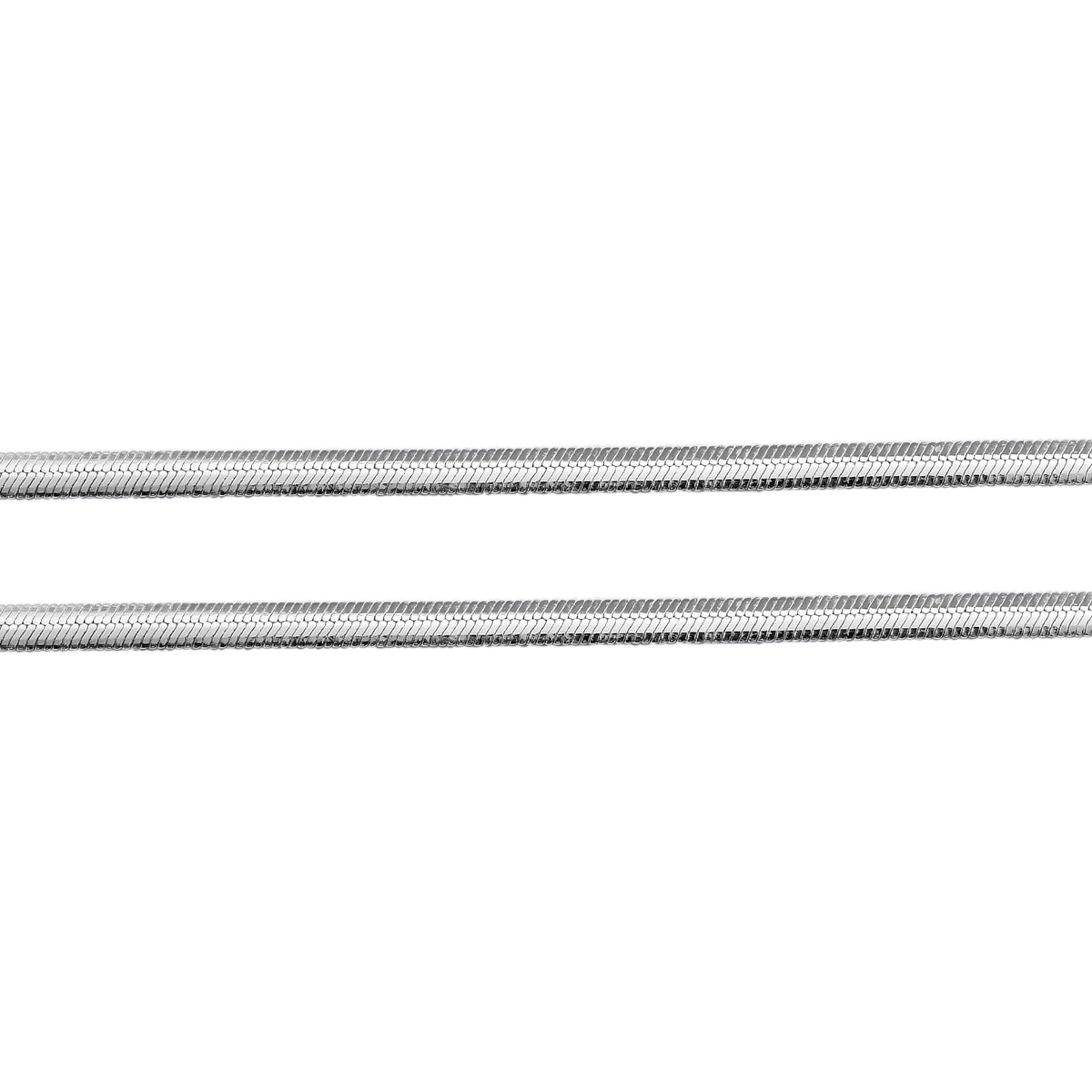 Italienische 925 Silber Fischgrät Flachkette, ca. 45 cm, ca. 6,43g