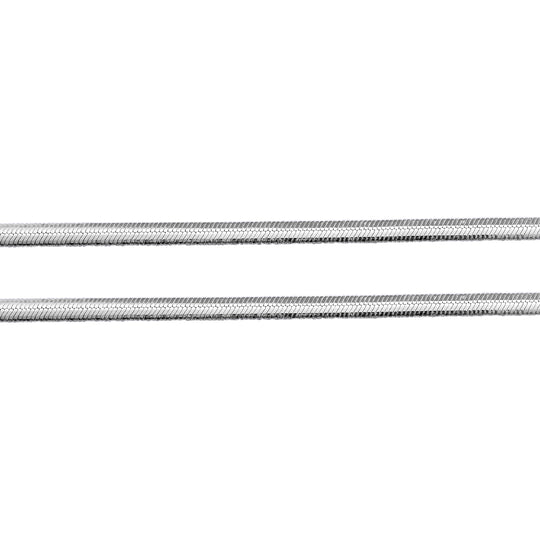 Italienische 925 Silber Fischgrät Flachkette, ca. 45 cm, ca. 6,43g