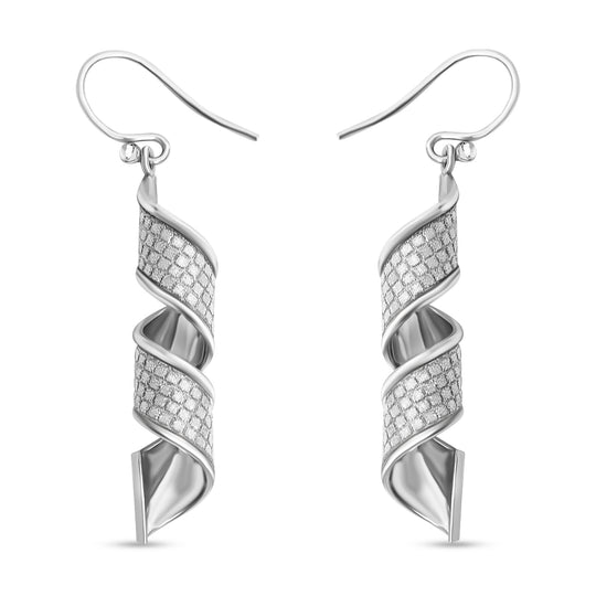 NY Kollektion - Diamant schliff Ohrringe 925 Silber rhodiniert