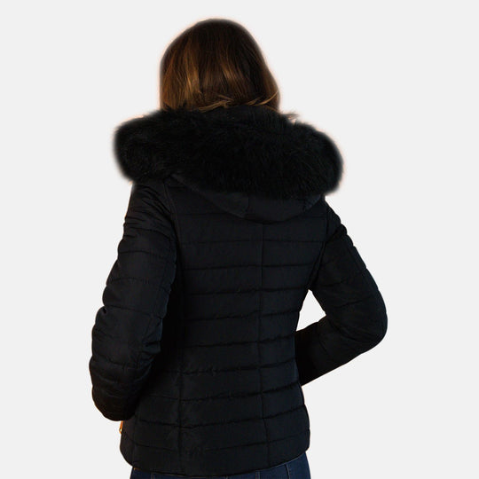19V69 by Alessandro Versace: Winterjacke mit Kapuze, Altrosa, XL