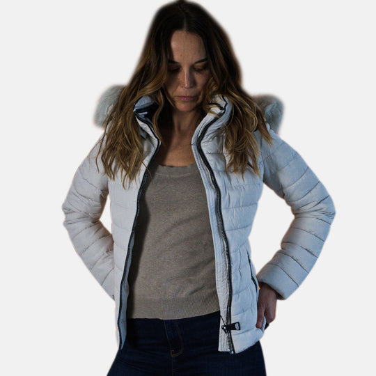 19V69 by Alessandro Versace: Winterjacke mit Kapuze, Altrosa, XL