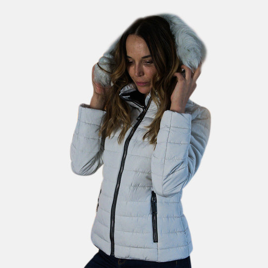 19V69 by Alessandro Versace: Winterjacke mit Kapuze, Altrosa, XL