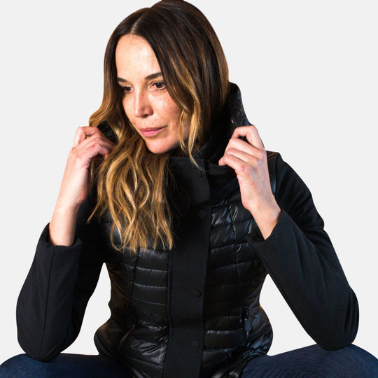 19V69 by Alessandro Versace: Winterjacke mit Kapuze, Schwarz, XXL