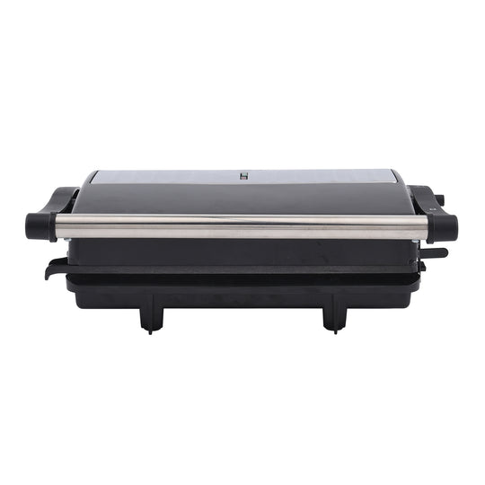 HOMESMART - 2 Scheiben-Kontaktgrill mit Antihaftbeschichtung, Größe 17,5x22,5x9,5 cm, Schwarz