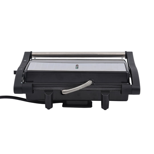 HOMESMART - 2 Scheiben-Kontaktgrill mit Antihaftbeschichtung, Größe 17,5x22,5x9,5 cm, Schwarz