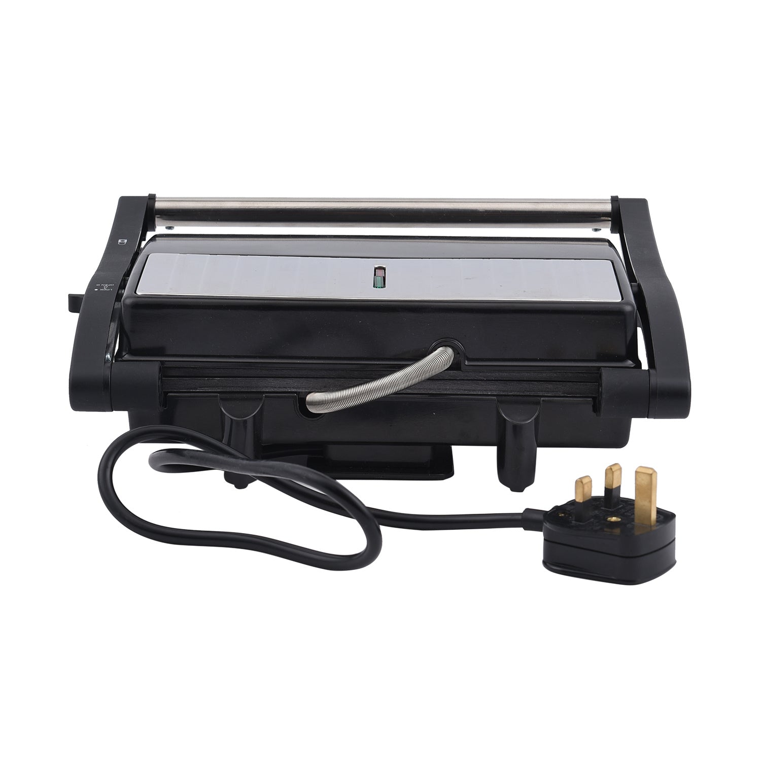 HOMESMART - 2 Scheiben-Kontaktgrill mit Antihaftbeschichtung, Größe 17,5x22,5x9,5 cm, Schwarz