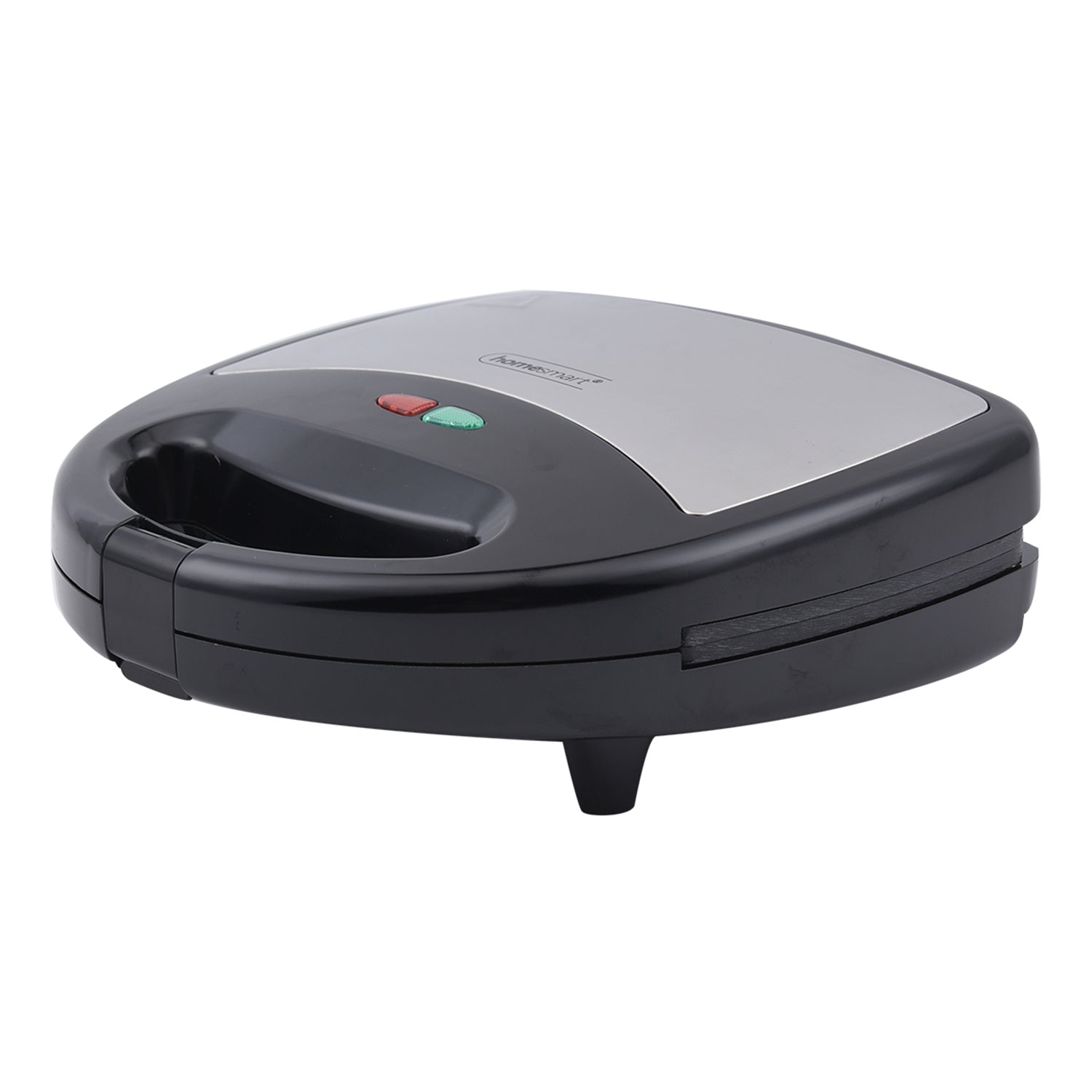 HOMESMART - tragbarer Sandwichmaker mit 3 austauschbaren Einsätzen, Größe 24x23x9 cm, Schwarz