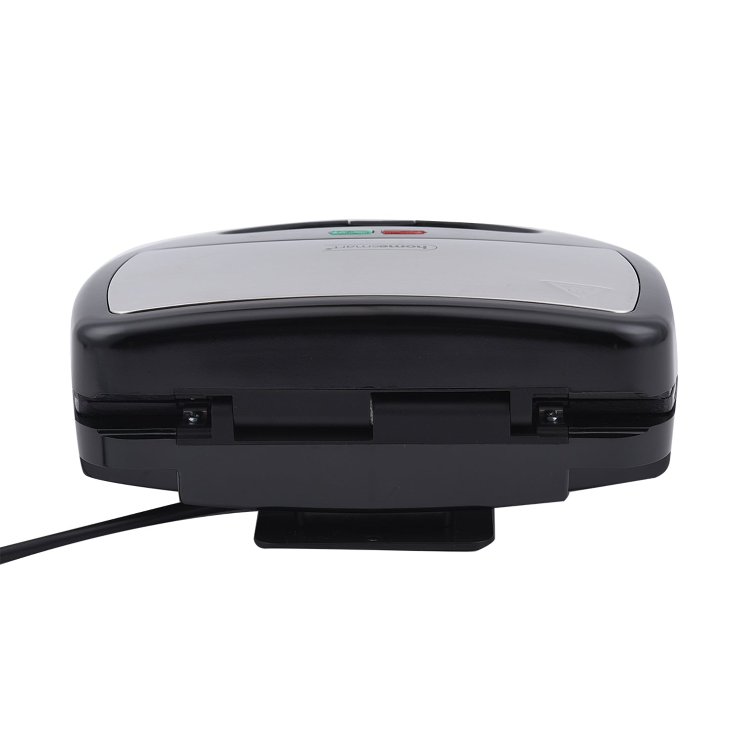 HOMESMART - tragbarer Sandwichmaker mit 3 austauschbaren Einsätzen, Größe 24x23x9 cm, Schwarz