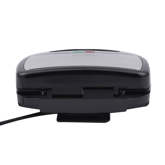 HOMESMART - tragbarer Sandwichmaker mit 3 austauschbaren Einsätzen, Größe 24x23x9 cm, Schwarz