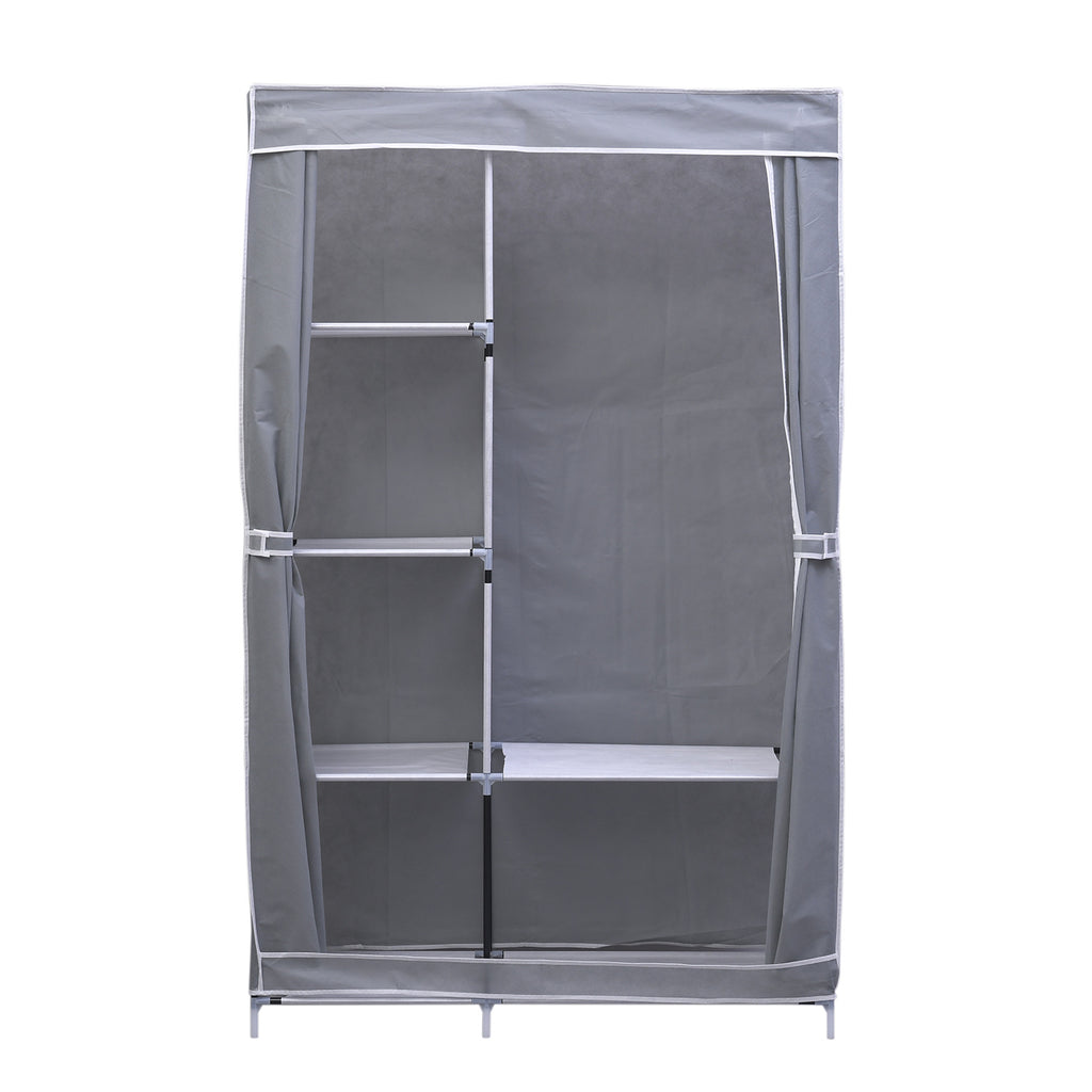 Klappbarer Kleiderschrank, Größe 105x45x175 cm, Silber