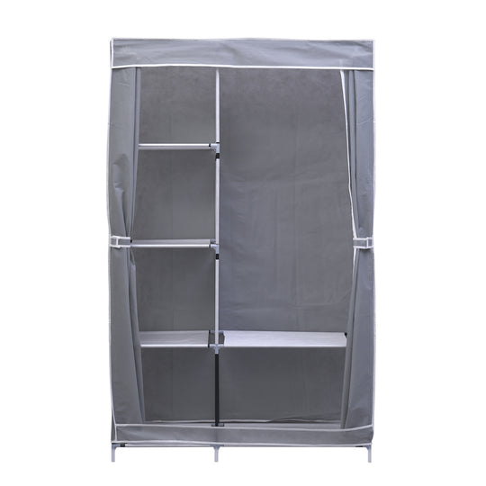 Klappbarer Kleiderschrank, Größe 105x45x175 cm, Silber