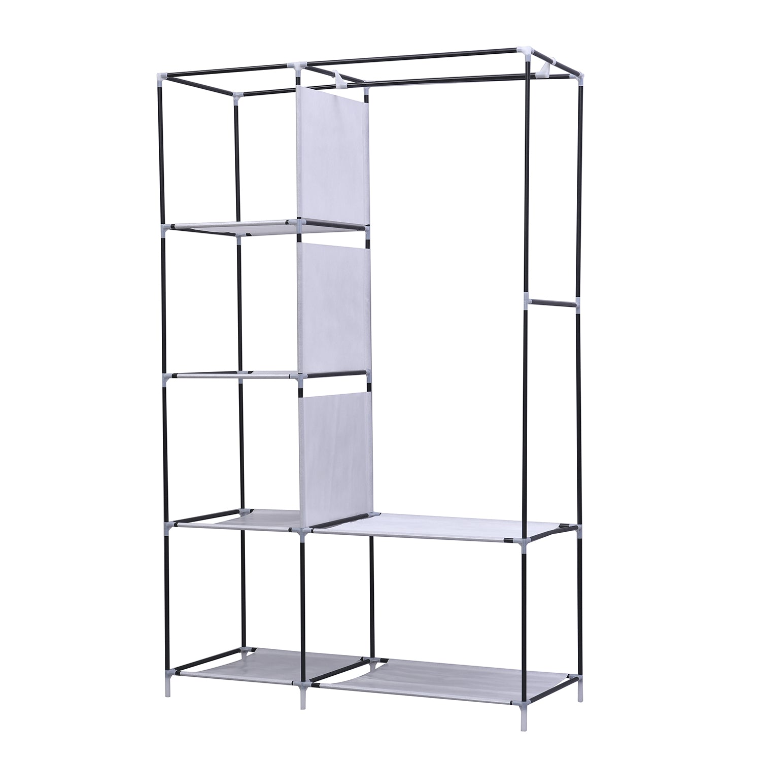 Klappbarer Kleiderschrank, Größe 105x45x175 cm, Silber