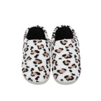 Superweiche Memory Foam Hausschuhe, Leopardenmuster, Größe 38, Weiß und Schwarz