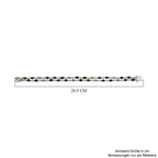Mehrfarbig-Turmalin, Weißer Zirkon Armband ca. 19 cm 925 Silber Platiniert ca. 12,03 ct.