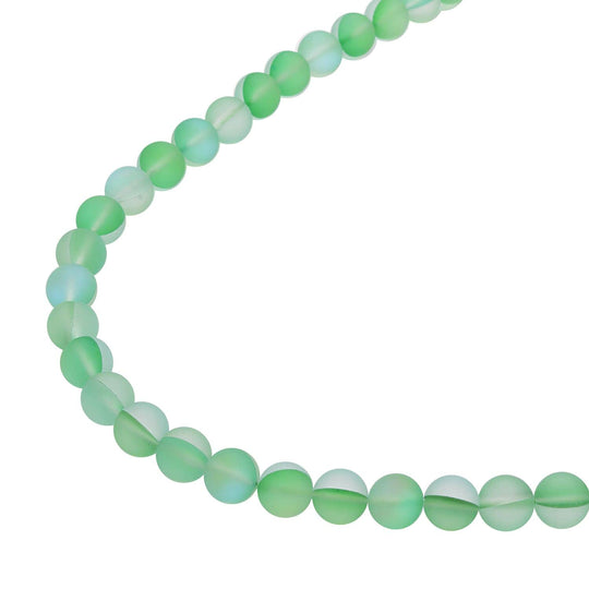 Grüne Glashalskette mit Glanzeffekt, ca. 50?cm