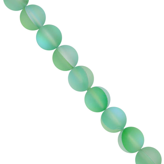 Grüne Glashalskette mit Glanzeffekt, ca. 50?cm