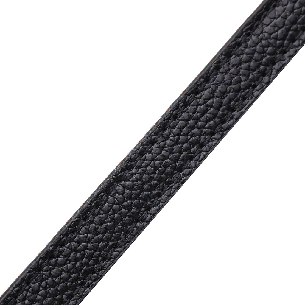Brillenkette mit 100% Lederband, Leopardenmuster, Schwarz und Gold