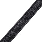 Brillenkette mit 100% Lederband, Leopardenmuster, Schwarz und Gold